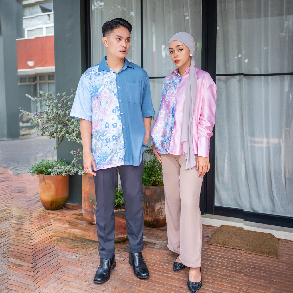 SOVLO Ramona Shirt - Kemeja Bermotif Unisex/Kemeja Motif Kasual