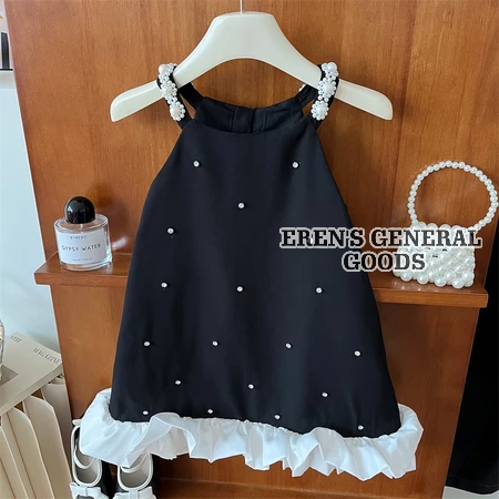 TERMURAH Dress / Gaun Pesta Anak Perempuan Usia 2-9 Tahun Warna Hitam Elegan