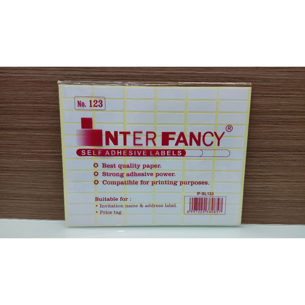 

Stiker Sticker Label Nama Undangan Harga No 123 / 11 mm x 30 mm