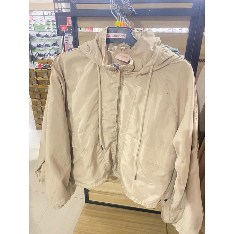 Nevada jacket parasut wanita motif polos original