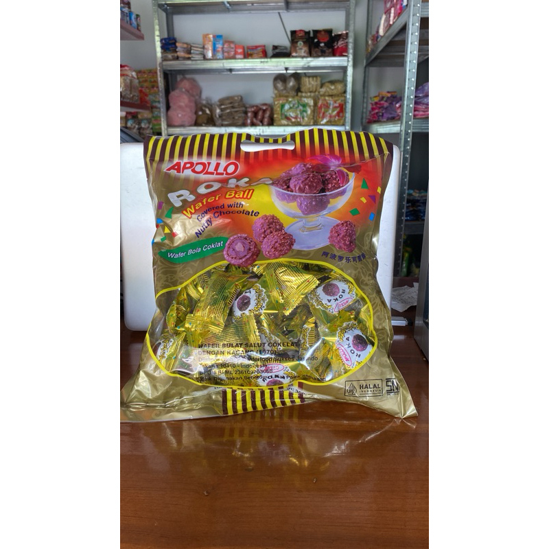 

roka wafer ball coklat isi 50 pcs