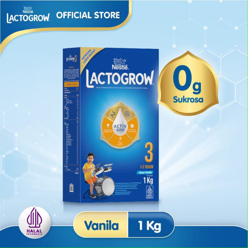 

Nestle Lactogrow 3 dengan ACTiVGRO Susu Formula Anak 1-3 Tahun 1000g