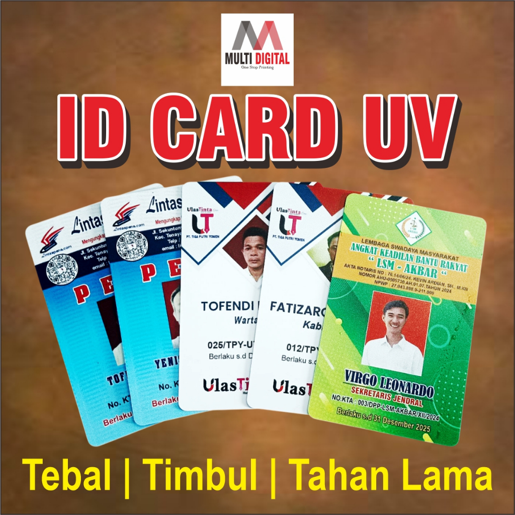 

Cetak ID CARD dengan PRINT UV bahan PVC
