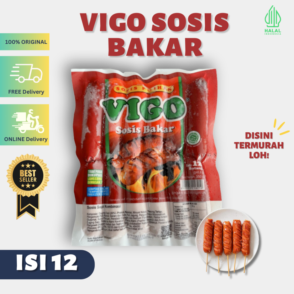 

VIGO SOSIS BAKAR 500GR | VIGO SOSIS BAKAR MINI ISI 12 | SOSBAK JAJANAN SD ABANG ABANG | FIGO SOSIS