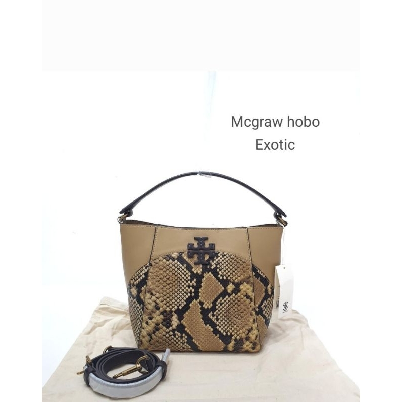 Tas Wanita Mcgraw hobo exotic embossed