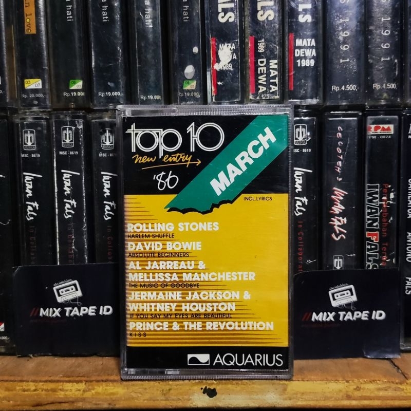 Kaset Pita - Top 10 New Entry 86 - March - Kompilasi Barat - Radio Tape - Kaset - Radio - Pemutar Ka