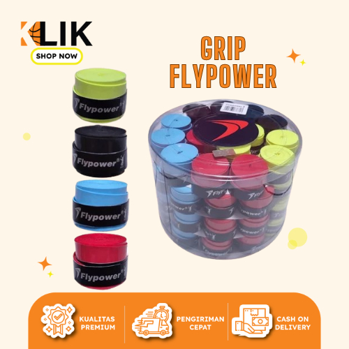 GRIP KARET 1TOPLES ISI 60 -TOWEL GRIP FLYPOWER TIPIS ANTISLIP ORIGINAL