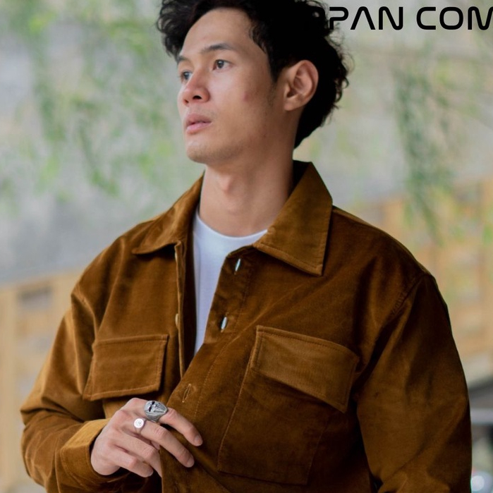PUBLIC FASHION OFC - Corduroy Overshirt Jacket / Corduroy Jaket Pria  / Shacket Corduroy / Jaket Kod