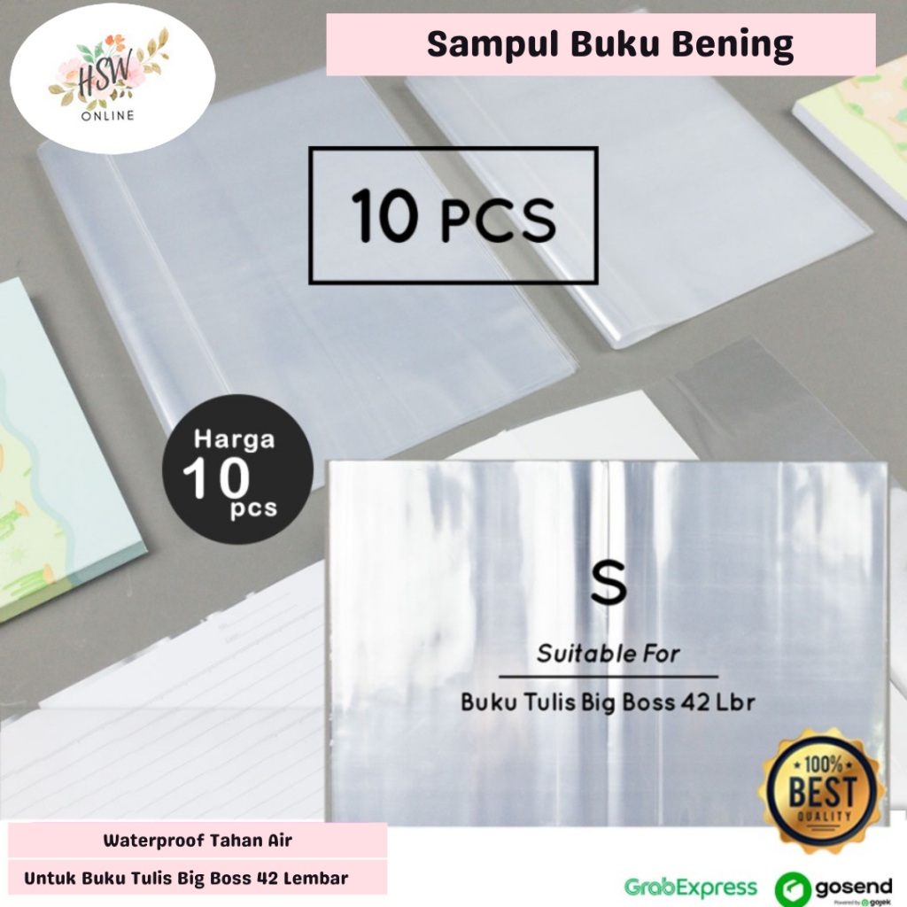 

Sampul Plastik Buku Tulis Big Boss Transparan Per 10 pcs Cover Mika Plastik Folio Buku Big Boss Bening Polos Buku Campus Waterproof Anti Air Murah