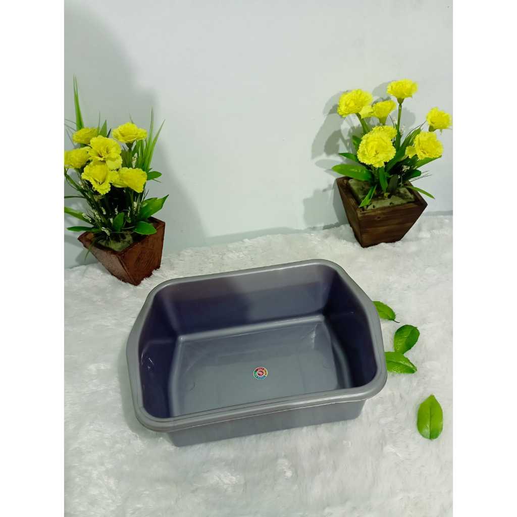 Baskom Plastik / Baskom Kotak / Bak Segi Silver Komet Star Korea Besar