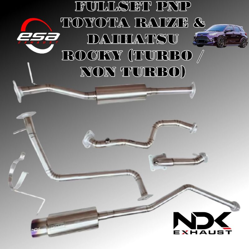 KNALPOT MOBIL FULLSYSTEM PNP RAIZE ROCKY TURBO NON TURBO NDK EXHAUST KNALPOT RACING MOBIL