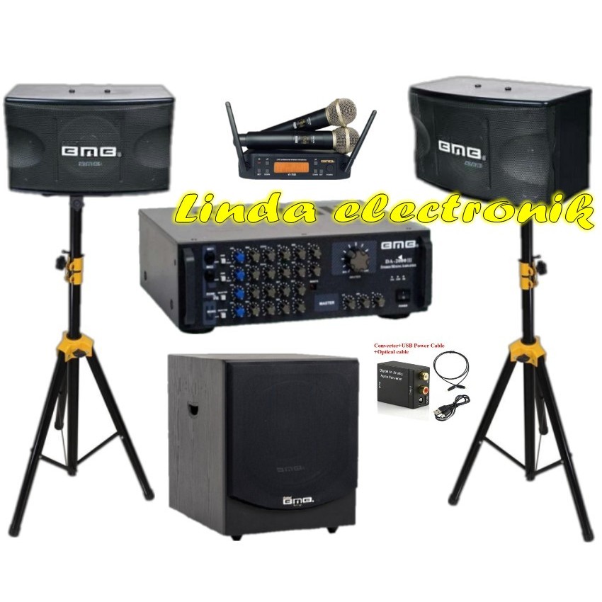 paket karaoke bmb cs450v bmb da2000pro bt subwoofer bmb sw112lb mic bmb wt7600 original