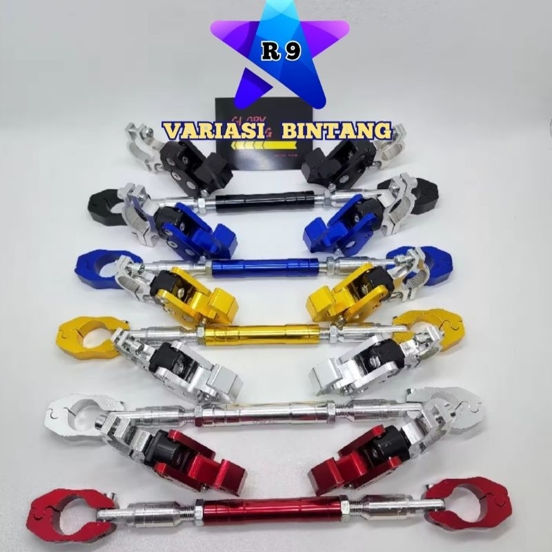 Palang stang motor pcx 150 pcx 160 stabilizer stang full cnc + 2 gantungan lipat full cnc