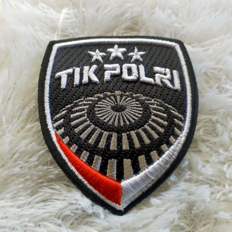 LOGO TIK POLRI BORDIR L, ATRIBUT POLRI BORDIR