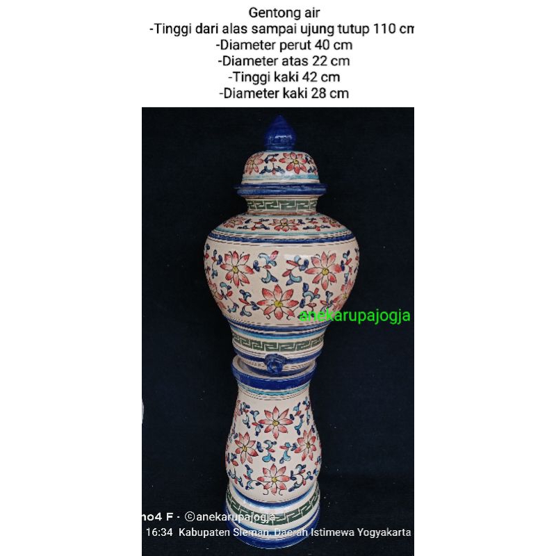 gentong air keramik lukis