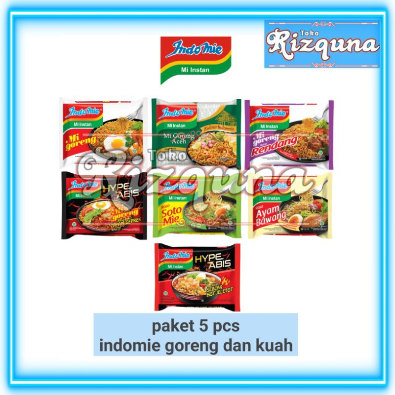 

Indomie goreng/kuah mix varian | Harga untuk 5pcs (cek deskripsi)
