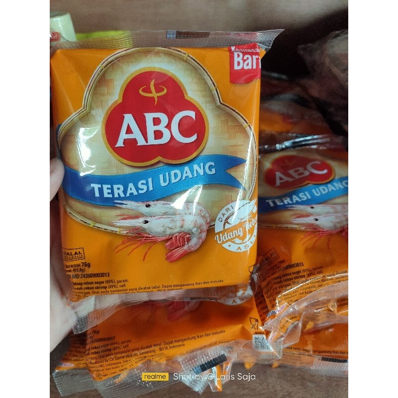 

Terasi ABC 1 bungkus kemasan 20 pcs x 3,8g