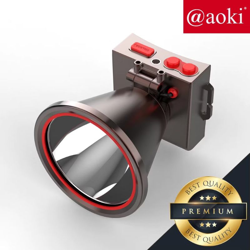OK SENTER KEPALA JUMBO SUPER TERANG 200WATT AOKI Senter Kepala Body Aluminum Premium Professional