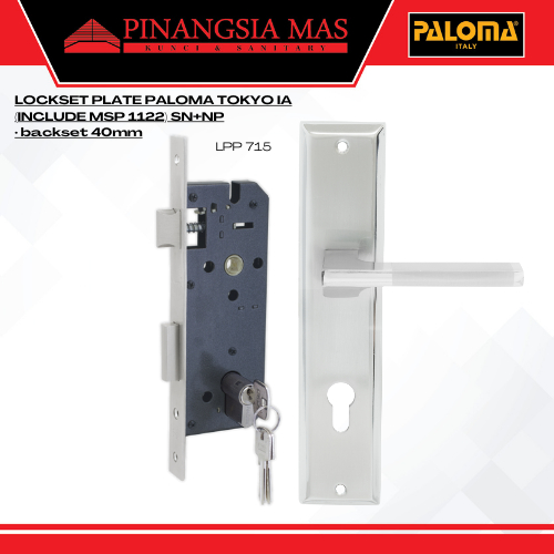 PALOMA Handle Pintu Kunci Set LPP 715 Handle Mortise Cylinder Lock Gagang Pintu