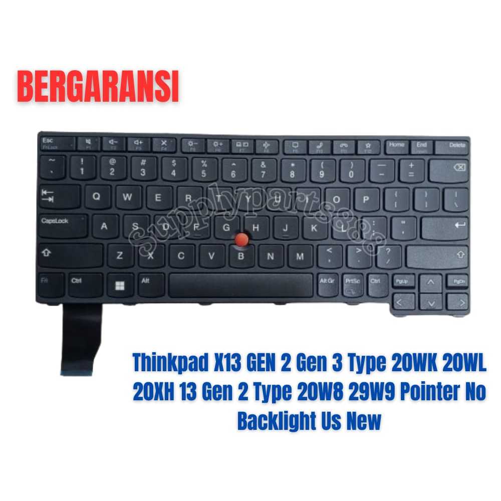 LENOVO KEYBOARD ThinkPad X13 GEN 2 GEN 3 Type 20WK 20WL 20XH X13 Gen 2 Type 20W8 20W9 5N21A21864 NEW