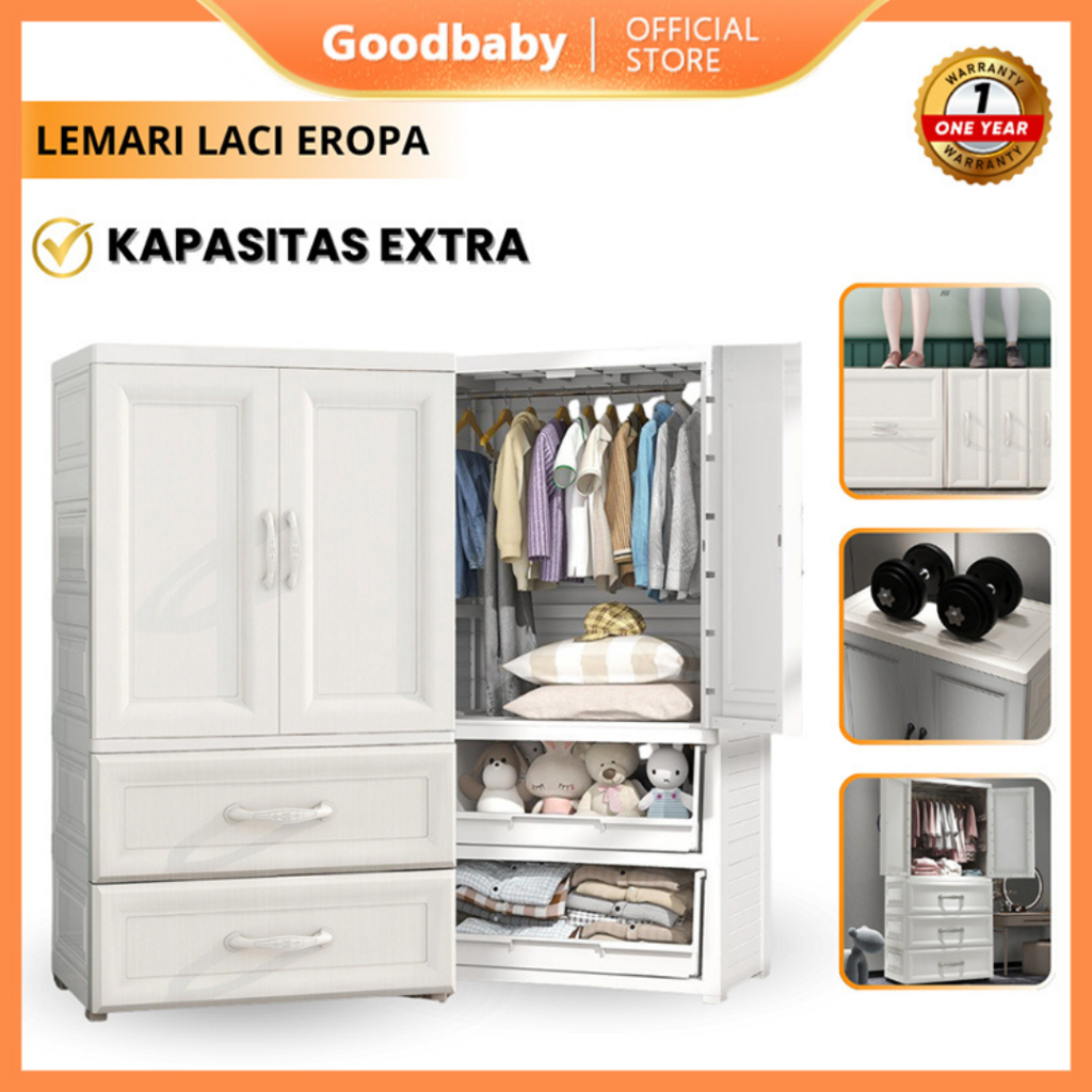 Goodbaby - Lemari Plastik Laci Susun Gantung - Lemari pakaian plastik premium Lemari Pakaian Gantung