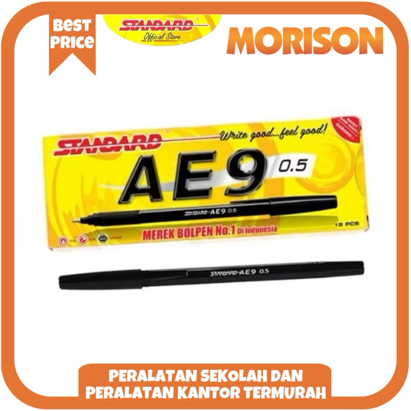 

Standard AE9 Pen 0.5 Hitam isi 12 pcs