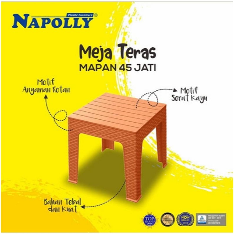Meja Plastik NAPOLLY MAPAN 45 Meja Teras Meja Kecil