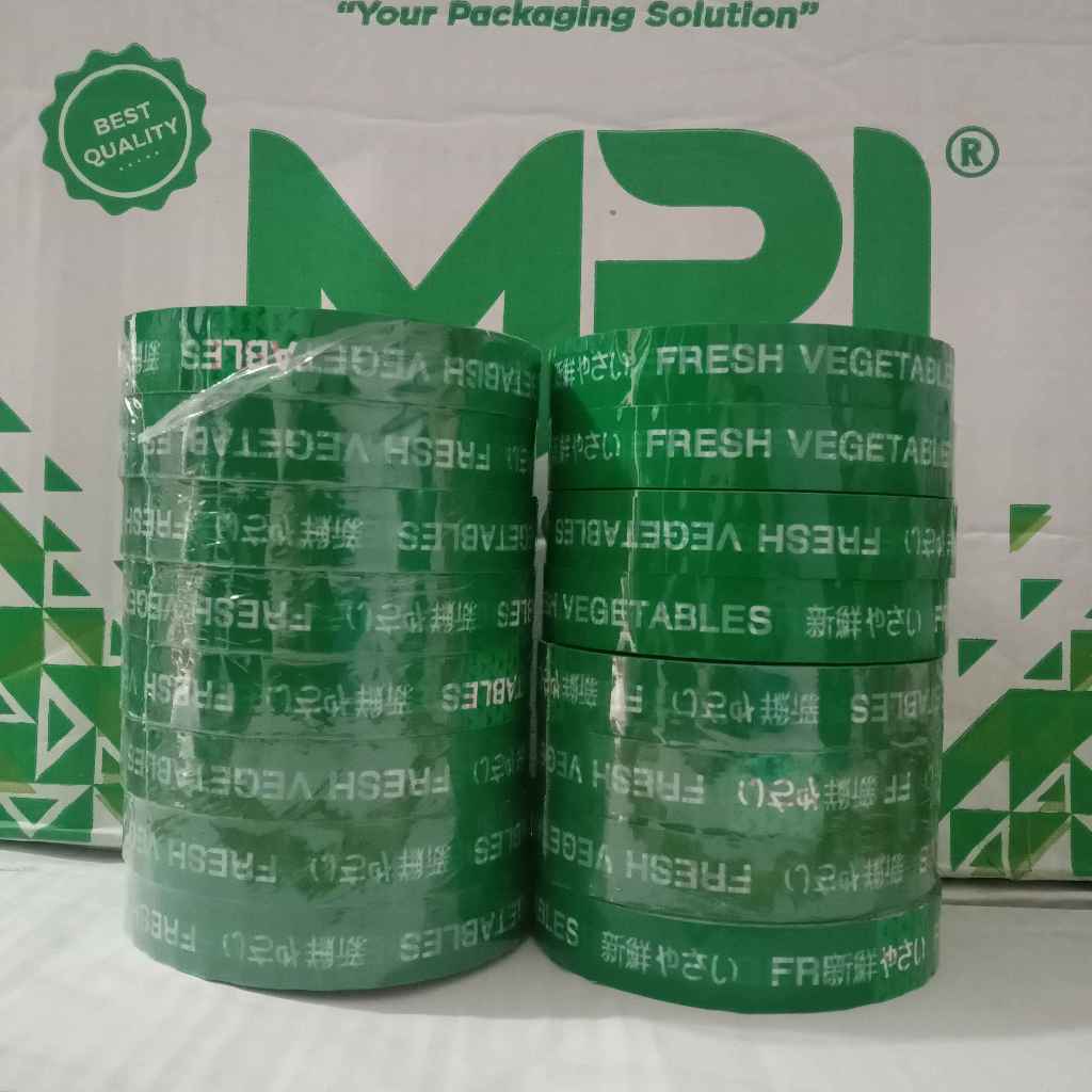 

2 Slop / 16 Pcs - Lakban Isolasi Sayur Fresh Vegetables 18 mm x 50 Meter - Lakban Sayur Fresh
