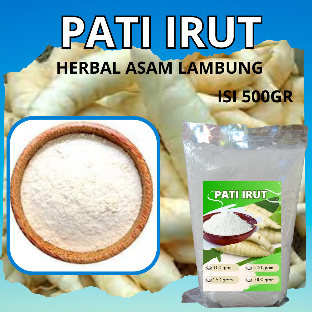 

pati irut herbal asam lambung 500gr putih halus asli pati garut