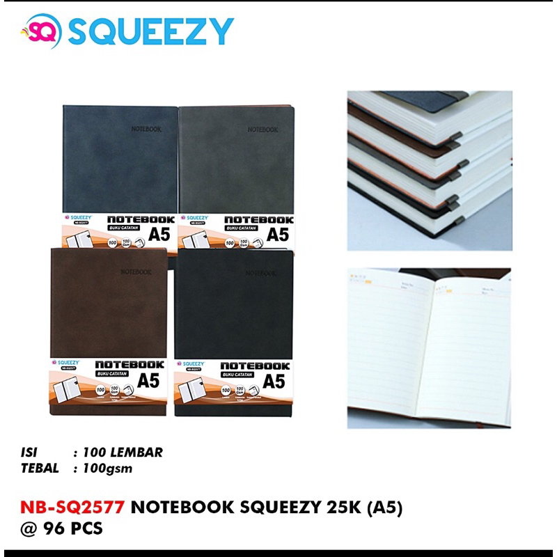 

Notebook A5 Squeezy NB-SQ2577 1 Biji Buku Catatan