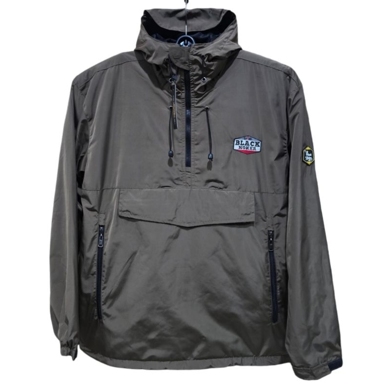 Jaket Black Noker Original Outdoor Taslan Kantong Doraemon Unisex Size L, XL