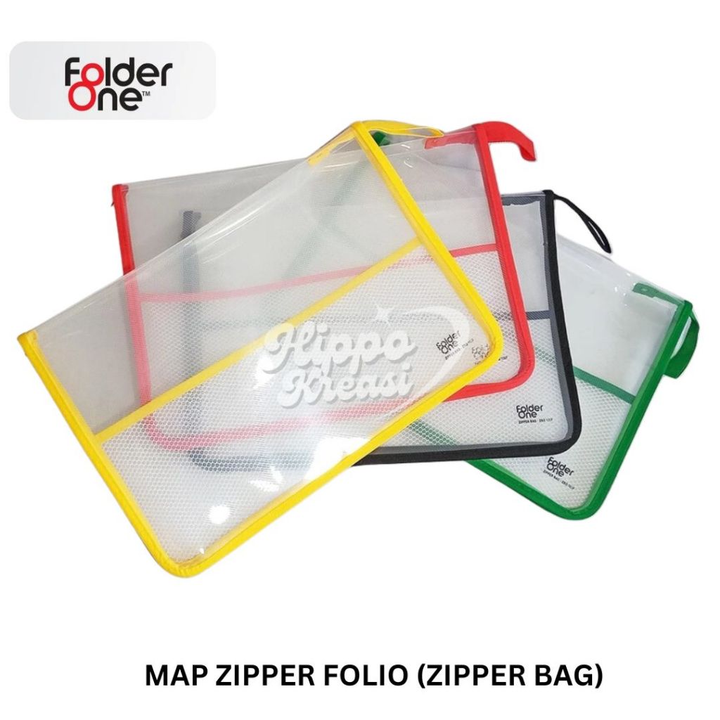 

Map Zipper Bag Ukuran Folio Folder One / Zipper Bag Resleting / Map Plastik Sekolah / Map Plastik Resleting Zipper Bag