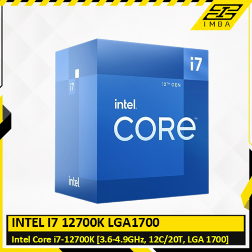 Intel Core i7-12700K [3.6-4.9GHz, 12C/20T, LGA 1700] - I7 12700K