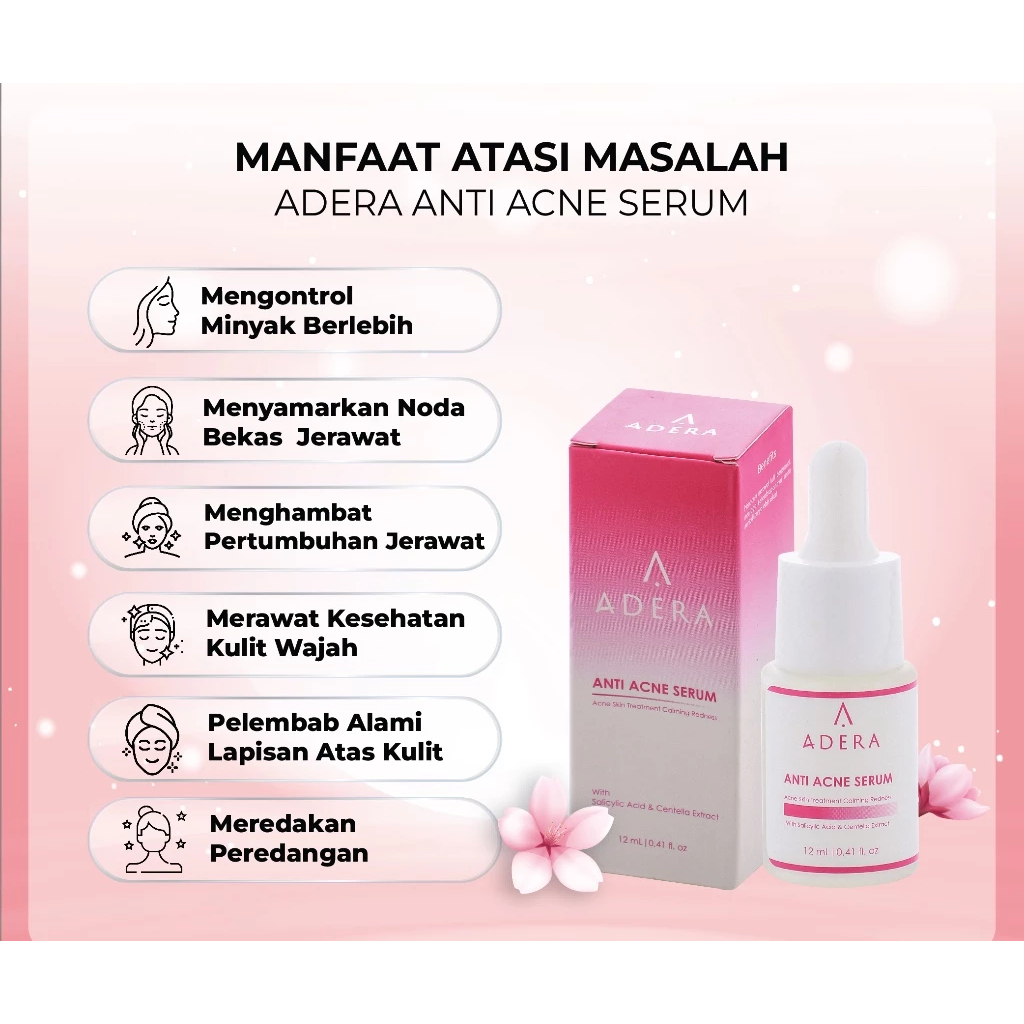 Adera Anti Acne Serum | Mengatasi Jerawat, Bruntusan & Bekas Jerawat