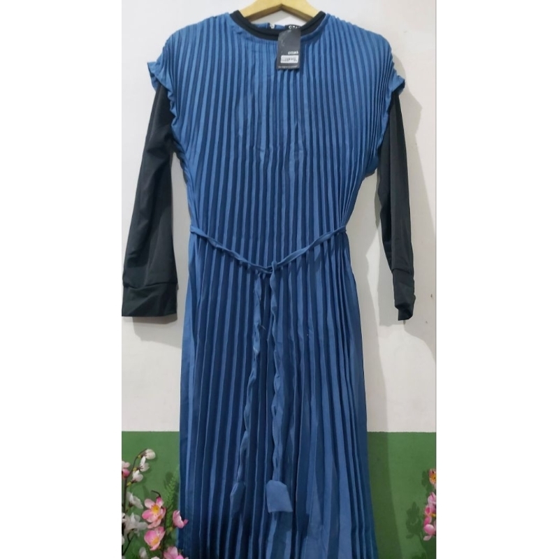 gamis 2 in1 plisket by ozias