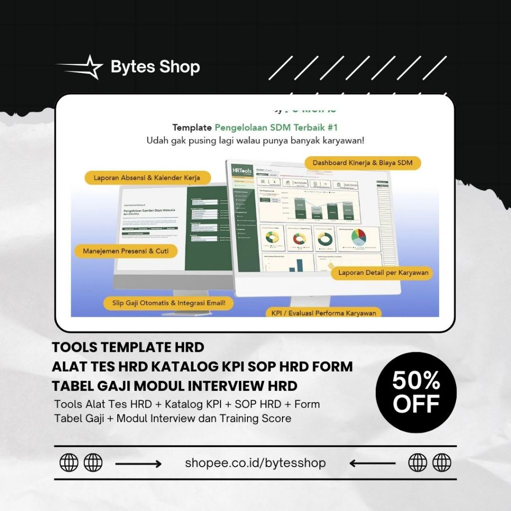 FILE TOOLS TEMPLATE HRD Alat Tes HRD Katalog KPI SOP HRD Form Tabel Gaji Modul Interview HRD
