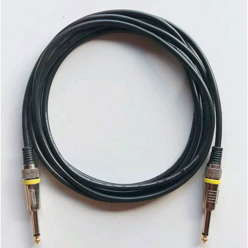 kabel jek kabel jack 3m utk gitar  bass keyboard  bisa utk squier fender cort ibanez jackson gibson 