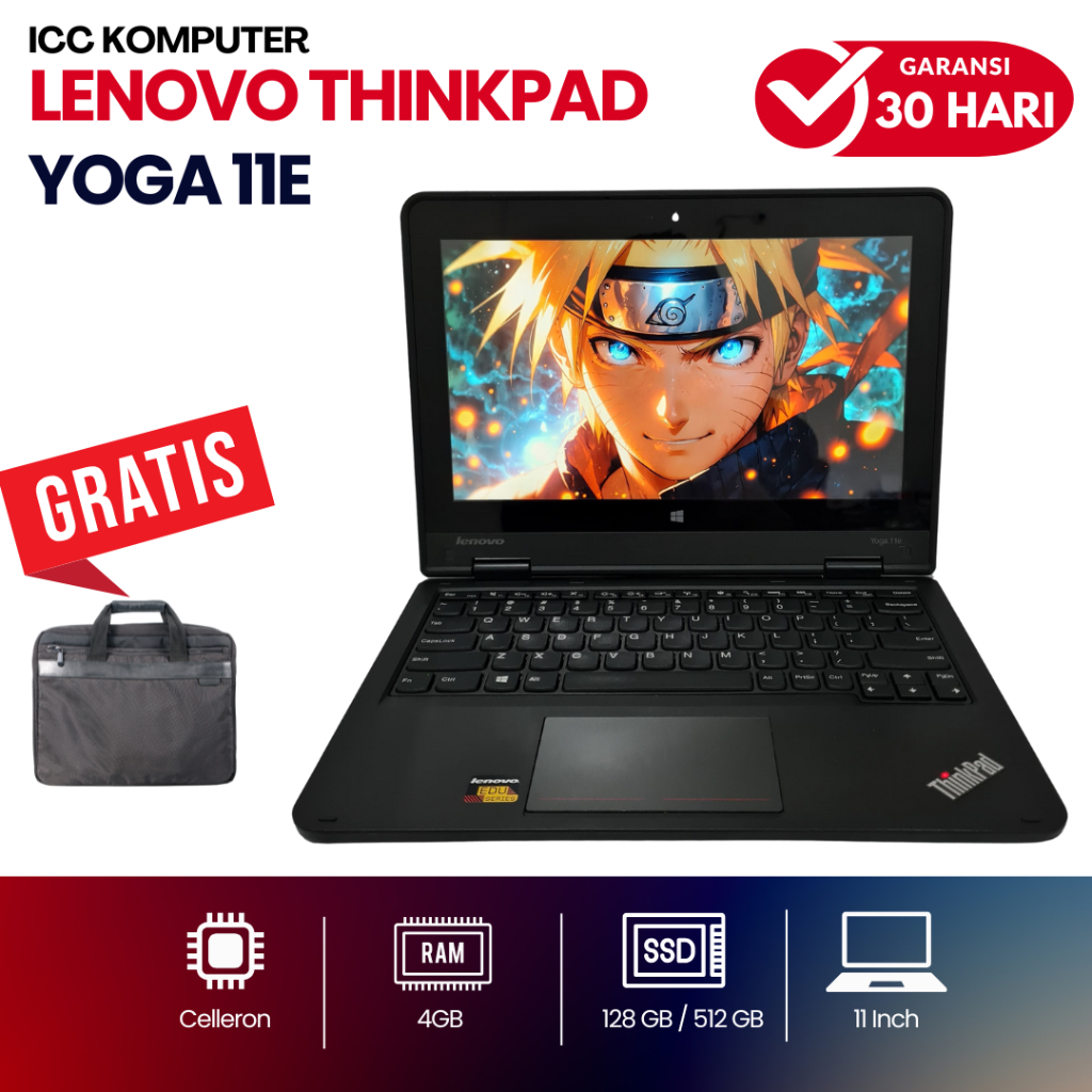 Laptop Lenovo Thinkpad Yoga 11E Core i5 RAM 8GB 512GB SSD - TOCUSHCREEN - Second MURAH BERGARANSI
