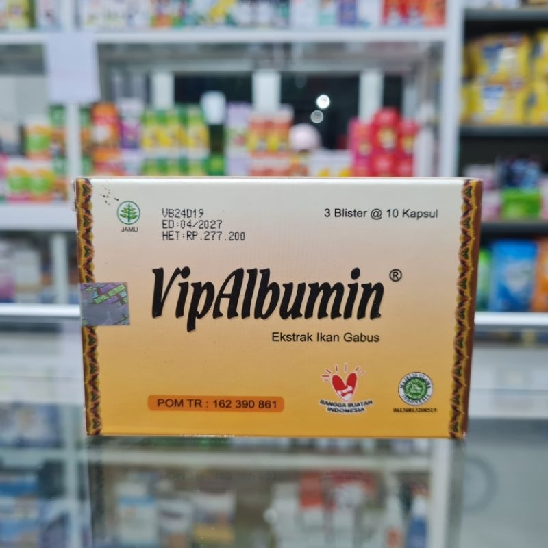 VipAlbumin kaps 1 strip (isi 10 butir)