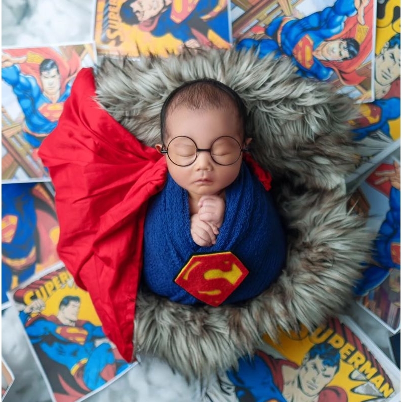PROPERTI FOTO BAYI NEWBORN TEMA SUPERMAN &BATMAN, PROPERTI FOTO NEWBORN TERMURAH