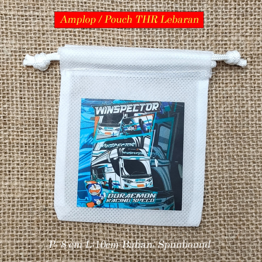

Winspector Amplop Thr Lebaran Unik Pouch Serut Karakter Bus Basuri Custom