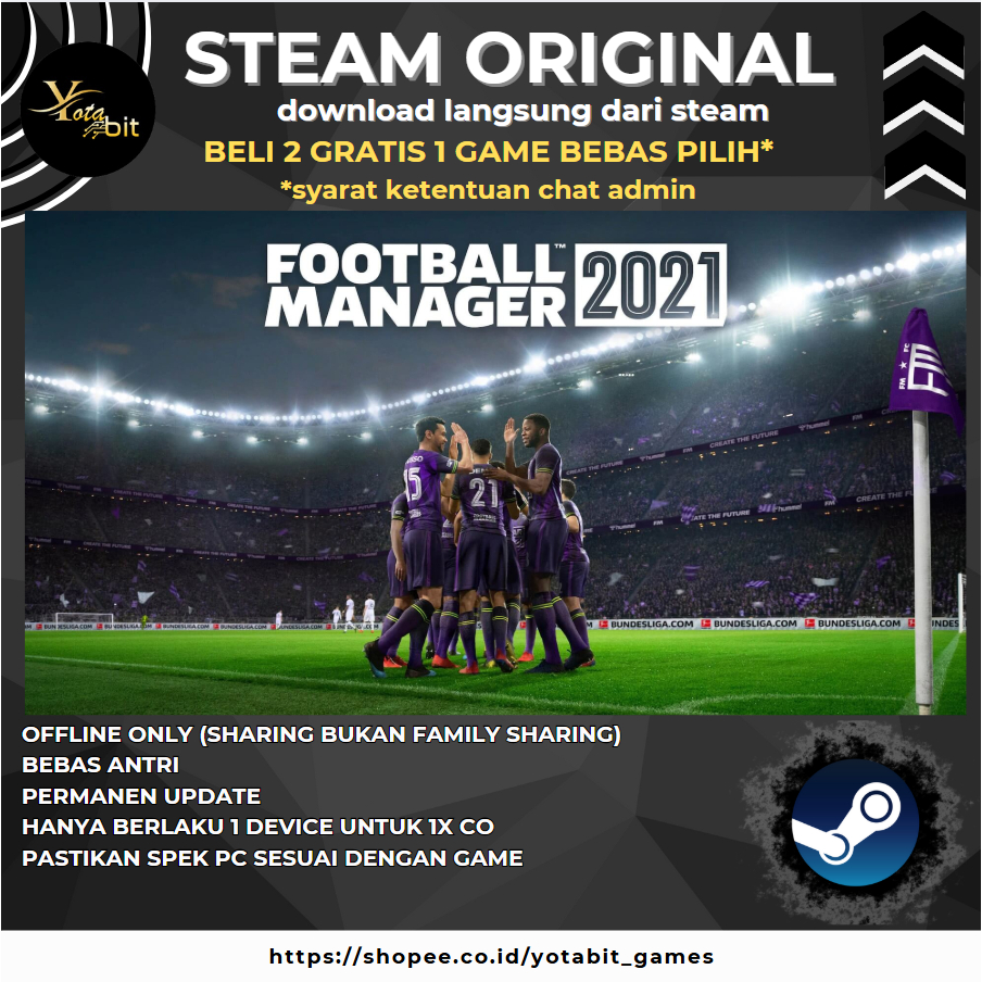Football Manager 2021 Original PC Game Sharing Offline