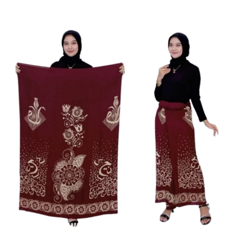 SARUNG RAMADHAN | RAYON HALUS | SARUNG WANITA | MAWAR HIJAIYAH | RAYON GOYOR SARUNG BATIK MUSLIM