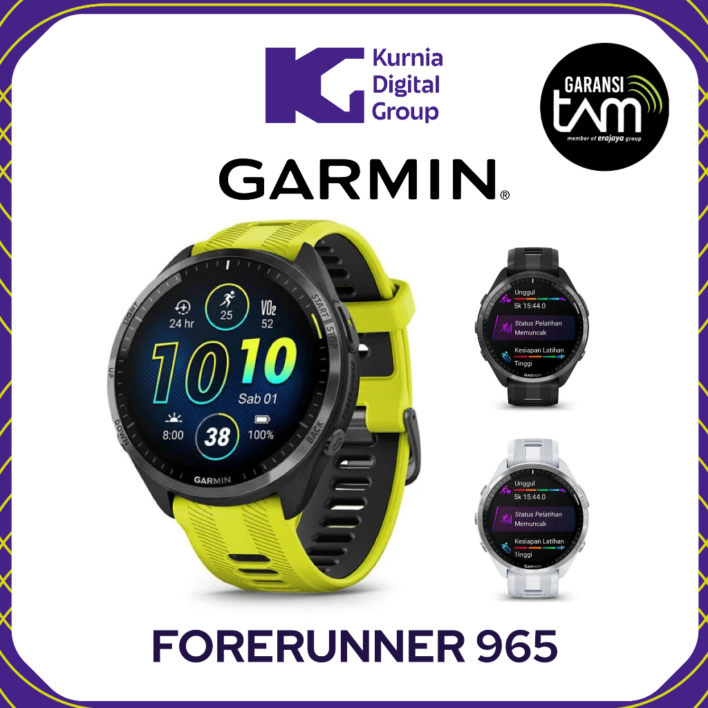 KDG Garmin Forerunner 965 smart watch jam tangan triathlon GPS Garansi TAM