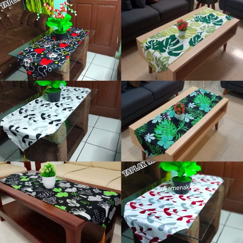 TAPLAK MEJA RUANG TAMU MEWAH MINIMALIS PANJANG 120 CM/ taplak meja sofa/ taplak meja estetik ruang t