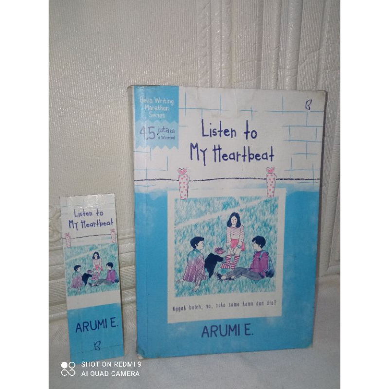 Preloved ORIGINAL Novel Listen to My Heartbeat by Arumi E Bekas Penerbit Bentang Belia Second Unhaul