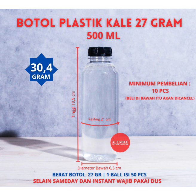 BOTOL PLASTIK KALE 500ML JAMU KOPI 500 ML