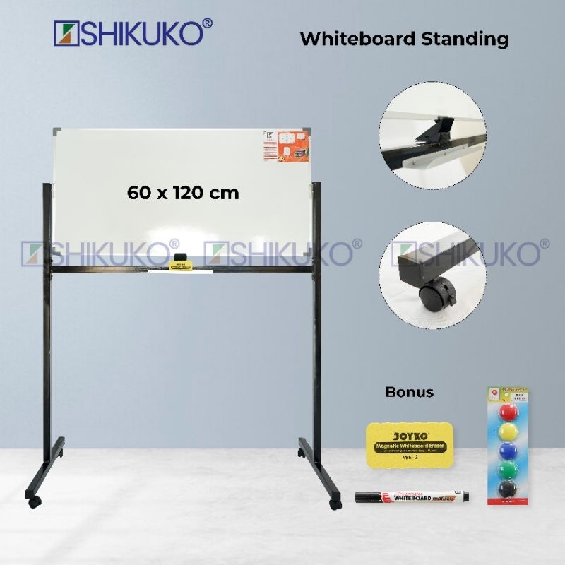 

Papan Tulis - Whiteboard Magnet Standing - Papan Tulis Magnet 60 x 120