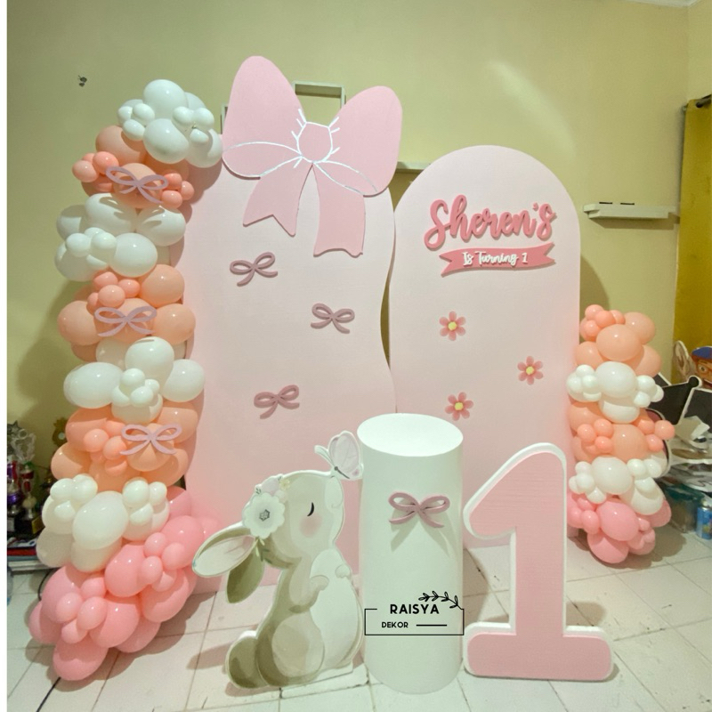 Dekorasi balon Ulang Tahun Bunny + Jasa pasang
