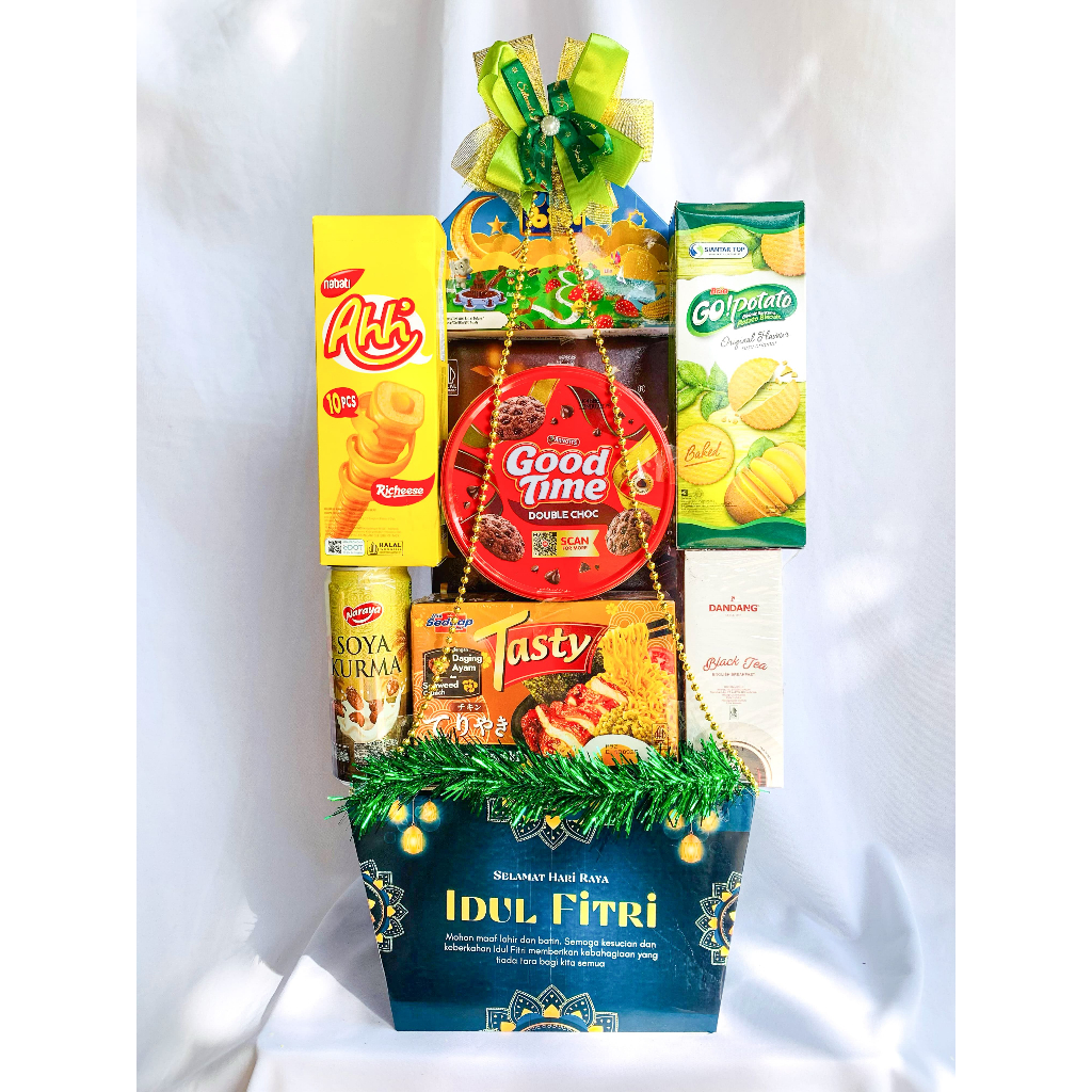 

Parcel Hari Raya17/Hampers/ Custom Parcel/Snack Parcel/Tini Wini Biti/Choco Mania/Goodtime/Ahh Nabati/Go Potato/ Mie Tasty/Teh Dandang/Soya Kurma